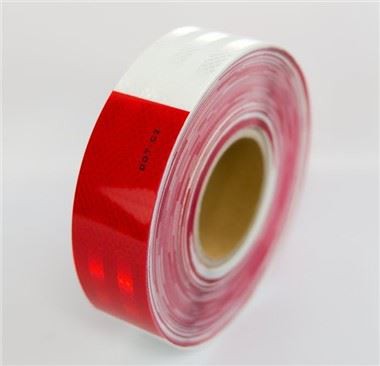 Tâp Myfyriol Coch A Gwyn Ar Gyfer Tryciau