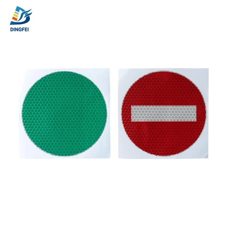Honeycomb Reflective Stop Go Sign Sticker For Traffic Handheld