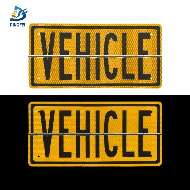 Long Vehlcle Signs Aluminum Hinged Type