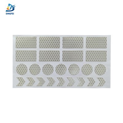 Die Cut Honeycomb PVC Sticer Gwyn myfyriol