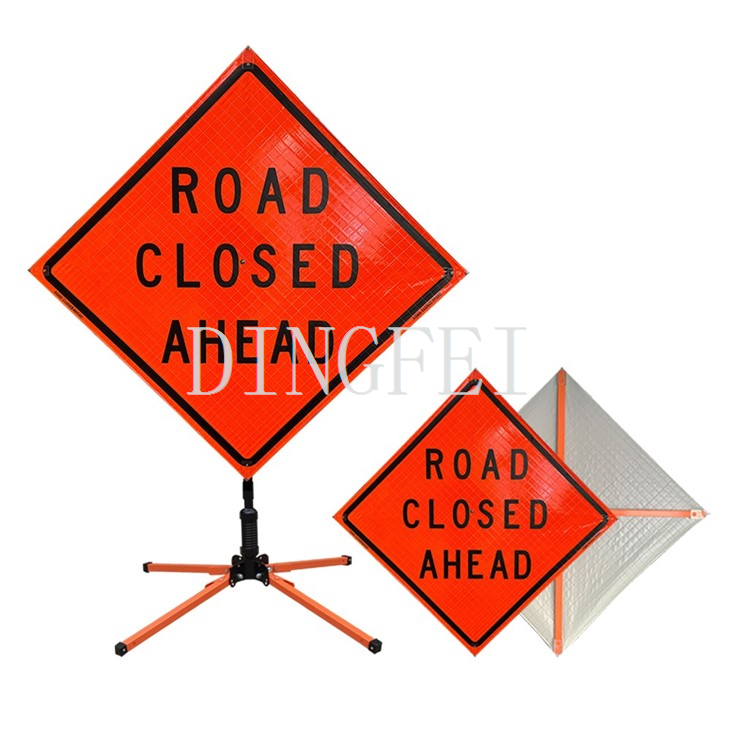 Traffic Control Equipment Sign Road Closed Ahead